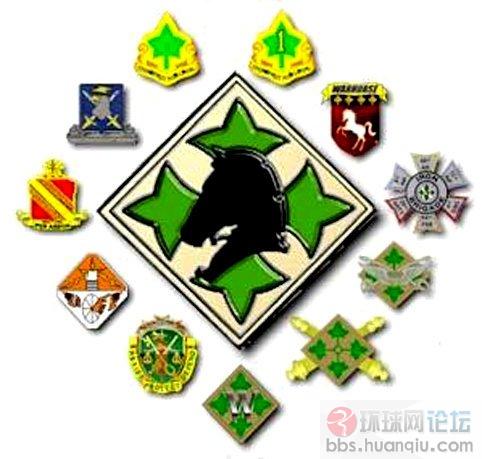 美国陆军第４机步兵师(常春藤师)隶属于美军第３集团.jpg