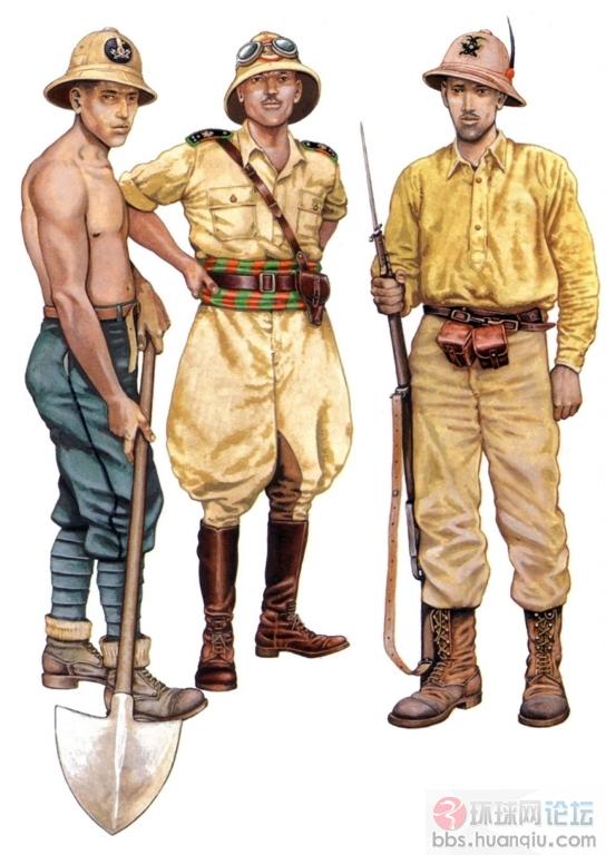 手绘二战中的意大利军队