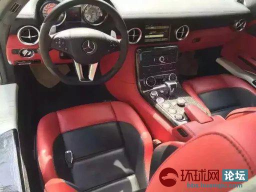 13奔驰海鸥 sls 63-amg最顶级跑车,基本全新车一台.白色红高清图片