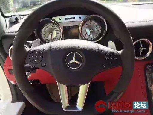 13奔驰海鸥 sls 63-amg最顶级跑车,基本全新车一台.白色红高清图片