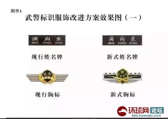 疑似武警部队服饰改革方案曝光 - 环球谈兵