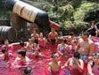 日本举行男女共浴红酒温泉