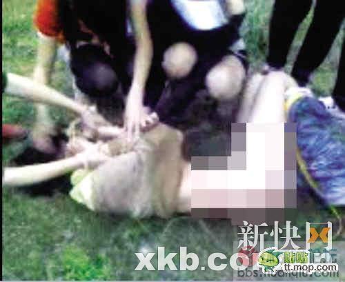 广东宁江中学一位初中女生遭脱衣群殴跪地求饶